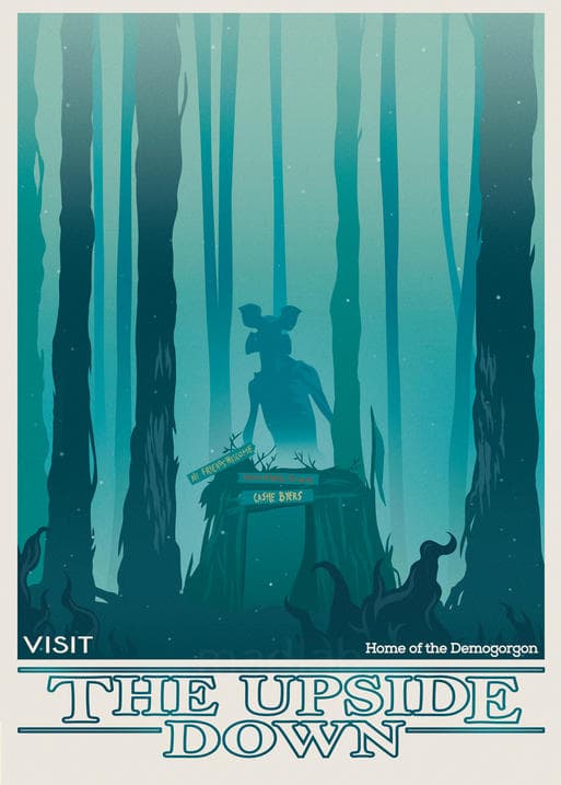 A3 Print - Stranger Things - Visit the upside down