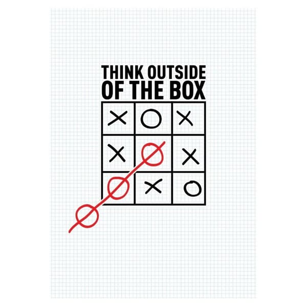 Grindstore Tænk ud af boksen mini plakat White One Size