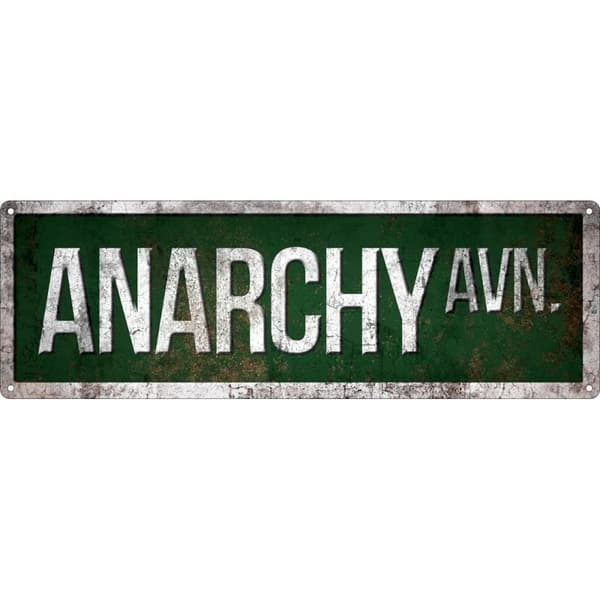 Grindstore Anarchy Avenue Slim Tin Sign Green One Size