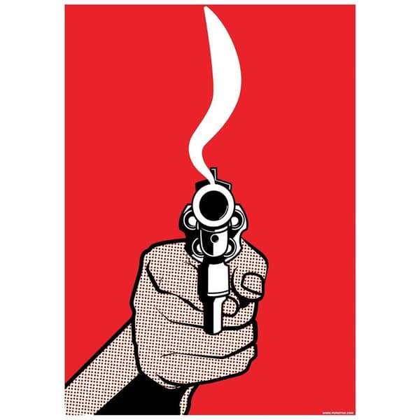 Grindstore Mini-plakat med pik og træk i den Red One Size