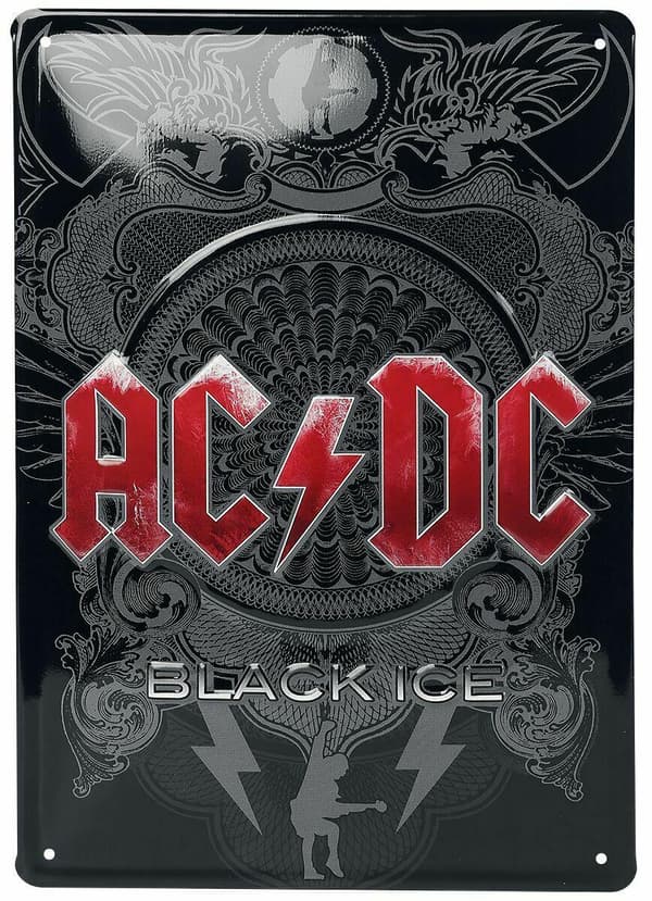 Metal (tin) sign: AC/DC - Black Ice
