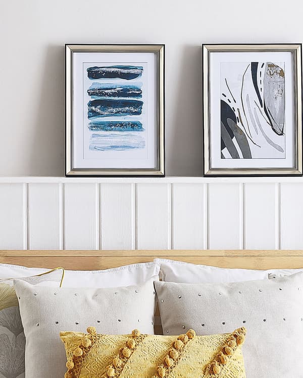 Billedvæg Plakat Lærred 30 x 40 cm Indrammet Vægdekoration til Stue Soveværelse Passepartout Akvarel Havet Motiv Vægpynt Inspiration Maleri