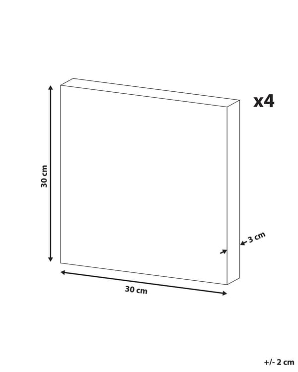 Vægbilled Nylon MDF Flerfarvet 30 x 30 cm Vægkunst Får Kat Bjørn Ræv Børneværelse til Pige og Dreng Tilbehør