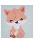 Pikkukuva 10 / 11: Taulu monivärinen kangas 30 x 30 cm neliö 4 kpl setti eläin teema lastenhuoneeseen