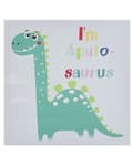 Pikkukuva 8 / 11: Taulu monivärinen kangas 3 kpl setti 30 x 30 cm dinosaurus kuva lastenhuoneeseen