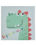 Pikkukuva 11 / 11: Taulu monivärinen kangas 3 kpl setti 30 x 30 cm dinosaurus kuva lastenhuoneeseen