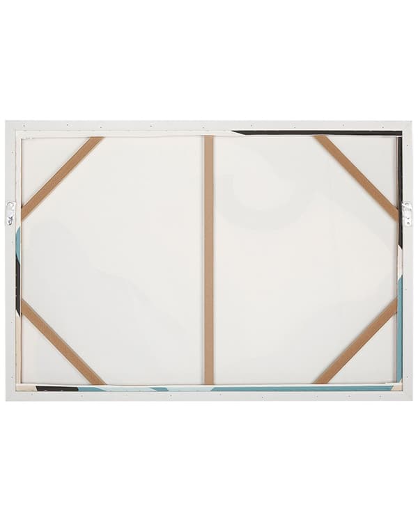 Billedvæg Plakat Lærred Sort Blå Flerfarvet 93 x 63 cm Dekorativ Abstrakt Maleri Moderne Vægdekoration til Stuen over Sofa Vægpynt Soveværelse
