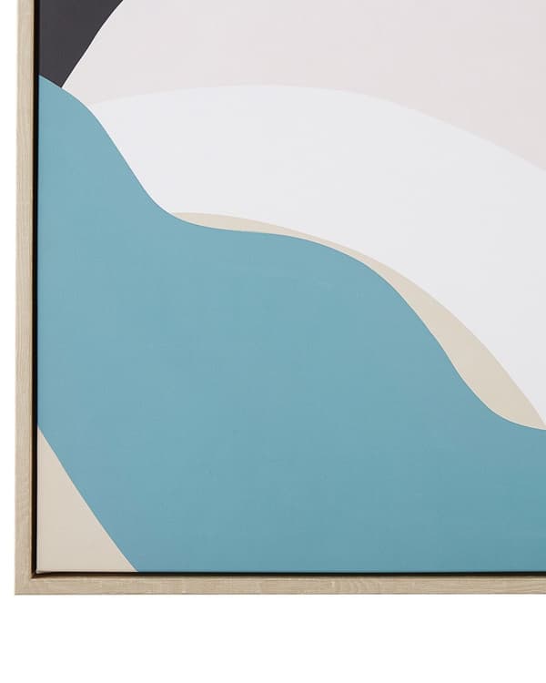 Billedvæg Plakat Lærred Sort Blå Flerfarvet 93 x 63 cm Dekorativ Abstrakt Maleri Moderne Vægdekoration til Stuen over Sofa Vægpynt Soveværelse