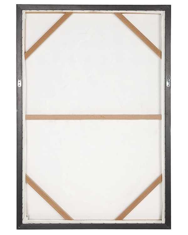 Billedvæg Plakat Lærred Sort Hvid i Polyester og MDF 93 x 63 cm Tyr Kunst Vægdekoration Moderne Ramme til Stue Soveværelse Ophæng Beslag