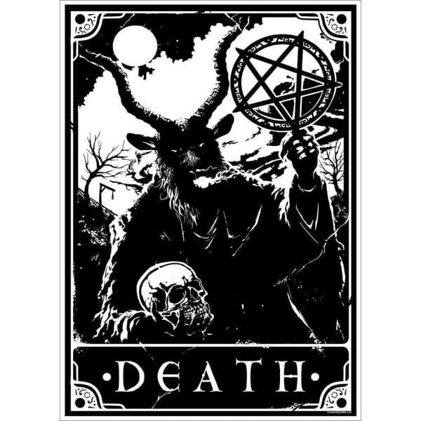 Deadly Tarot Døden mini plakat Black/White One Size