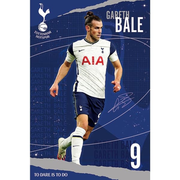 Tottenham Hotspur FC Gareth Bale Poster Navy/White One Size
