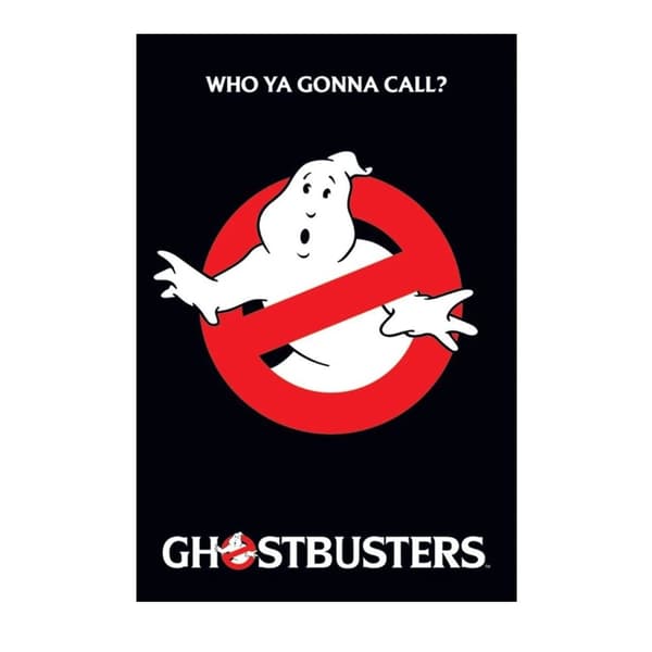 Ghostbusters Logo Poster Black/Red/White One Size