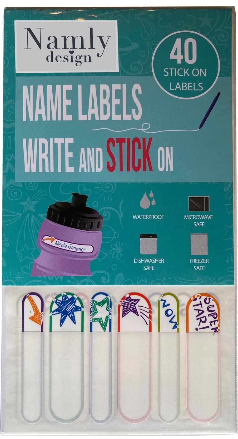 Namnetiketter Turkos 80 st