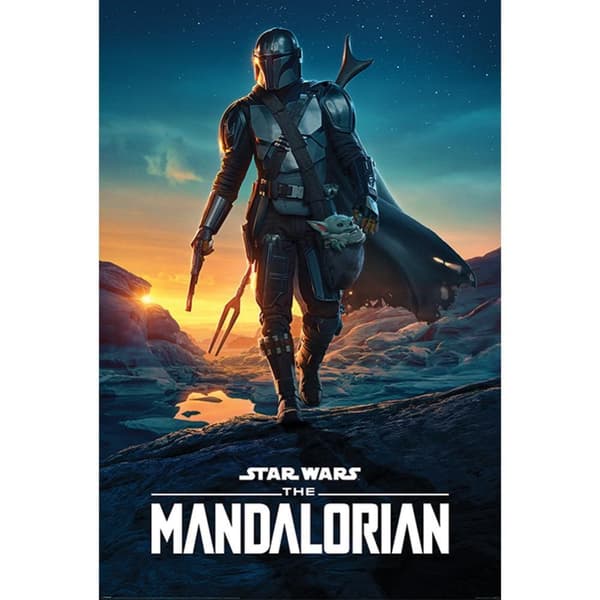 Star Wars: The Mandalorian Nightfall Poster Multicoloured One Size