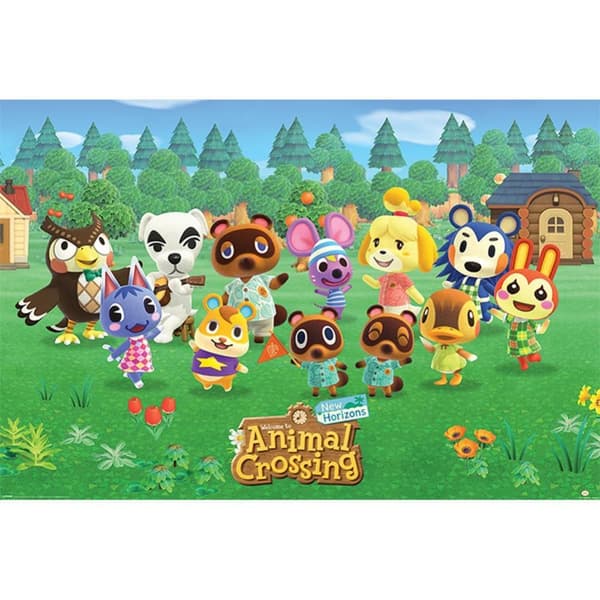 Animal Crossing Plakat Green/Brown/Yellow One Size
