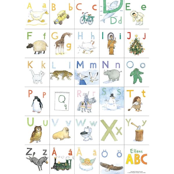 Ellens ABC -juliste - Hjelm Förlag