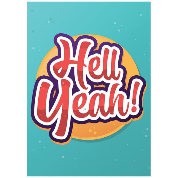 Grindstore Hell Yeah! mini plakat Turquoise/Orange/Red One Size