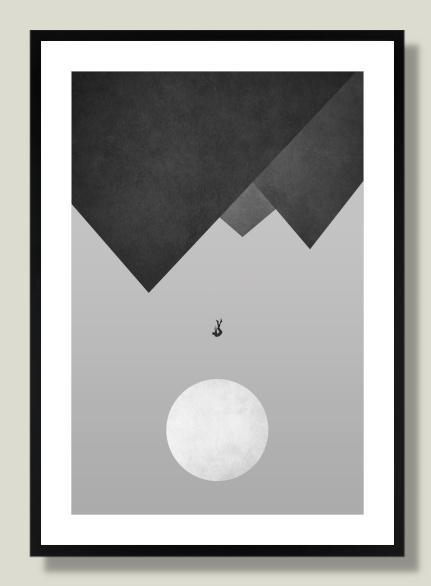 Poster - Fritt fall 2 (Abstrakt)