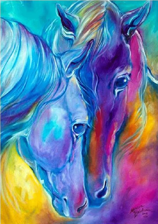 Diamond Painting Fyrkantiga Pärlor 50x50 cm 5D DIY Djur Häst