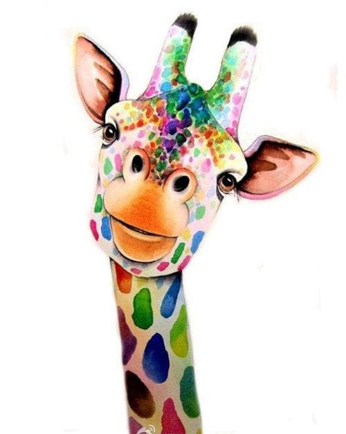 Diamond Painting Fyrkantiga Pärlor 50x70 cm 5D DIY Djur Giraff