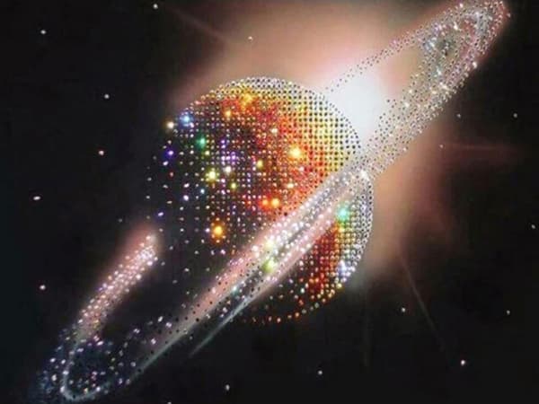 Diamond Painting Fyrkantiga Pärlor 50x70 cm 5D DIY Planet av Diamanter