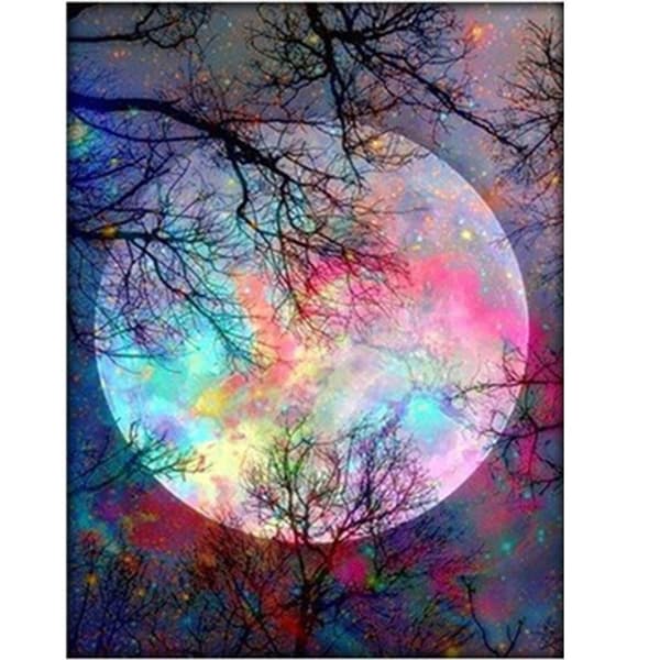 Diamond Painting Fyrkantiga Pärlor 50x70 cm 5D DIY Natt Måne