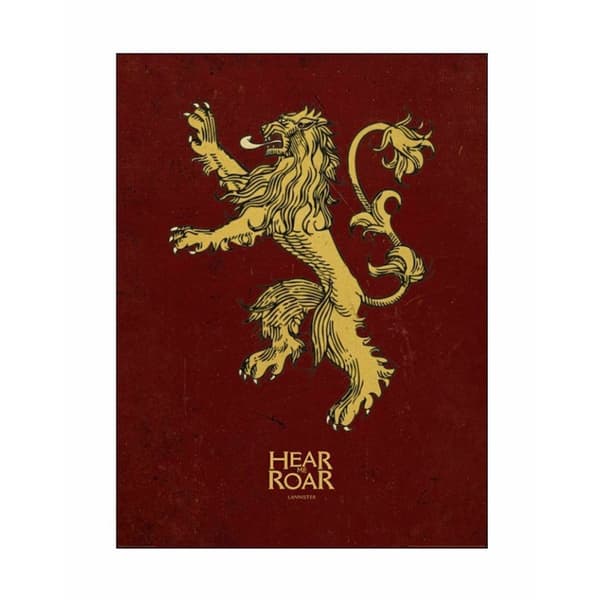 Game of Thrones Lannister Poster Burgundy/Gold One Size