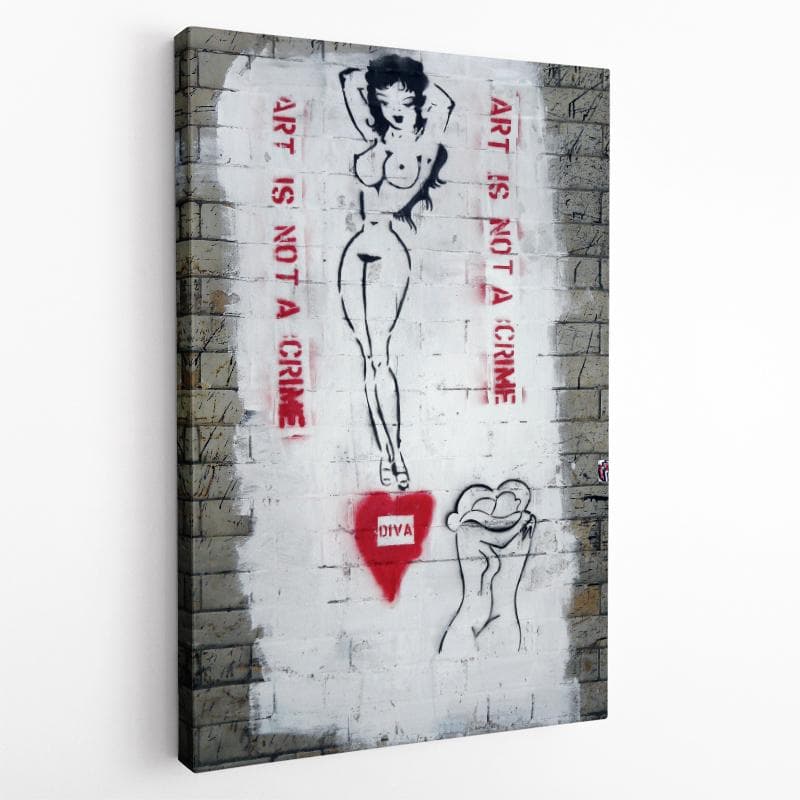 Premium Canvastavla - Graffiti Love (Street-art)