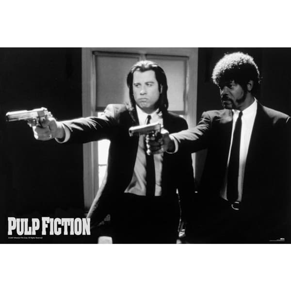 Pulp Fiction Plakat med våben Black/White One Size