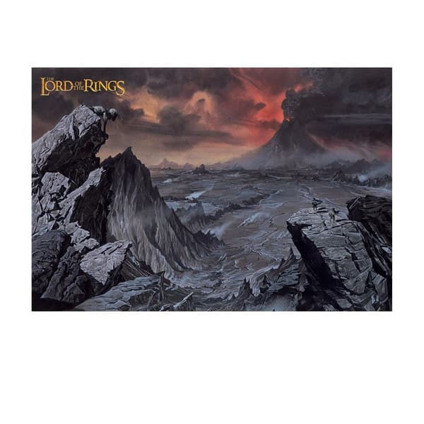 The Lord Of The Rings Mount Doom Poster Charcoal/Red One Size