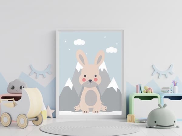 Plakat - Fjell og Kanin