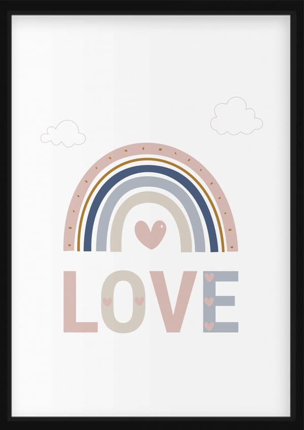 Plakat - Regnbue , Love