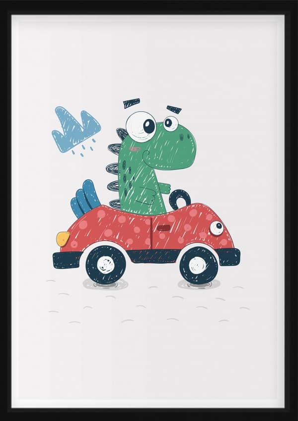 Plakat - Dino i bil