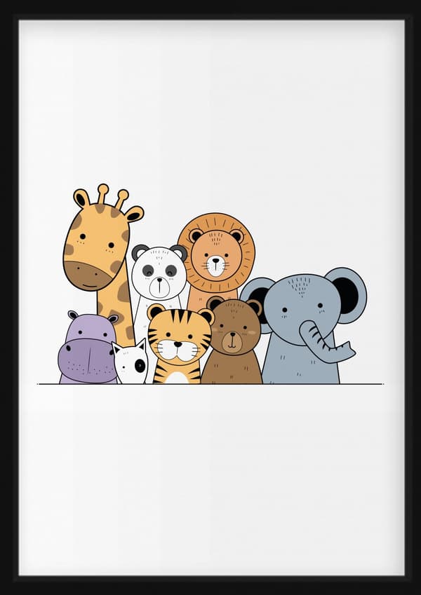 PLAKATER - Safari-Dyreportretter