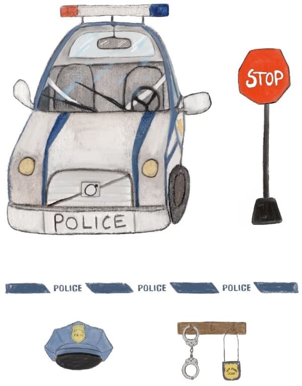 Wallsticker - Police