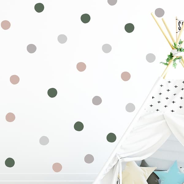 Wallstickers - Prikker i vakre farger