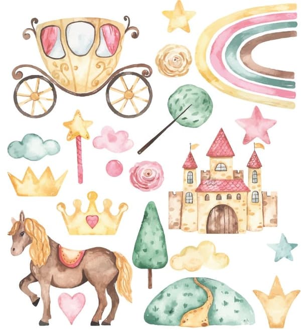 Wallstickers- Prinsessesaga