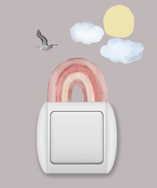 Switch sticker -  Akvarel Regnbue