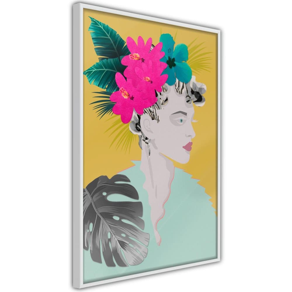 Poster Inramad - Flowers In The Hair (Människor)