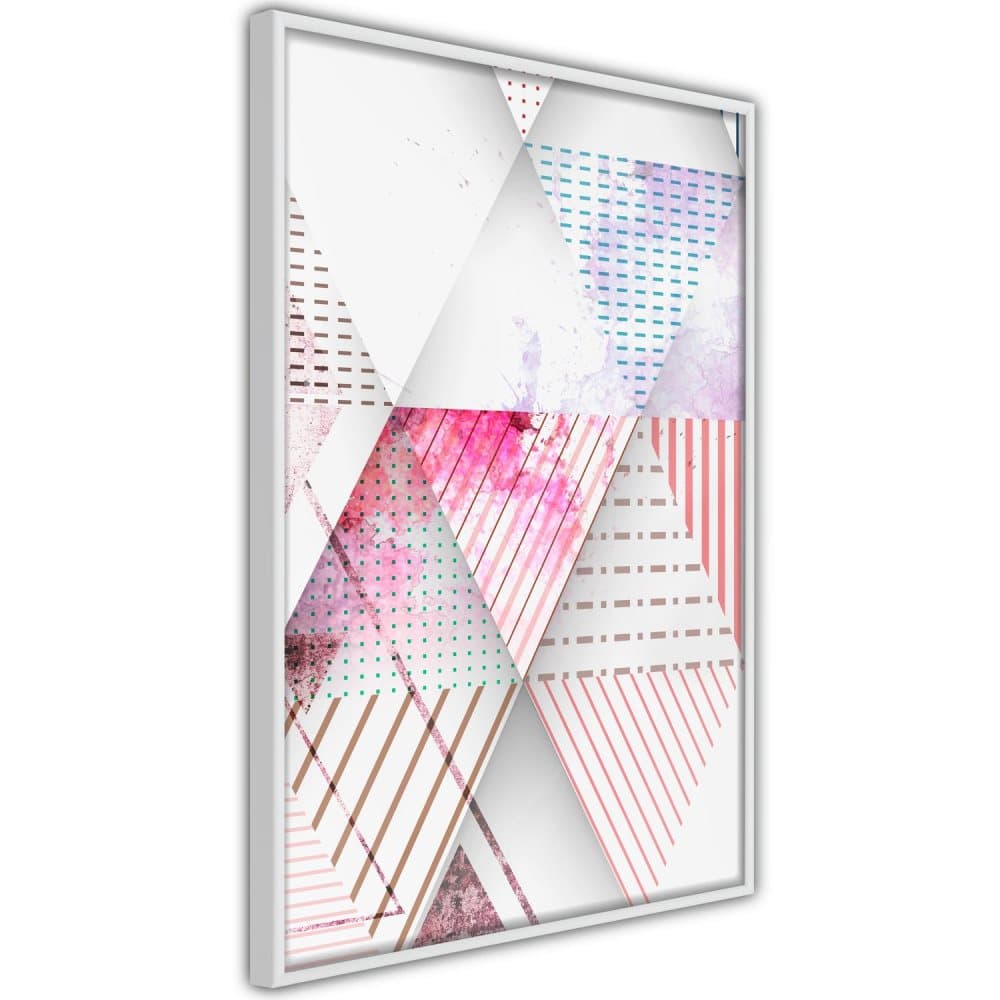 Poster Inramad - Pink Triangle (Abstrakt & geometriskt)