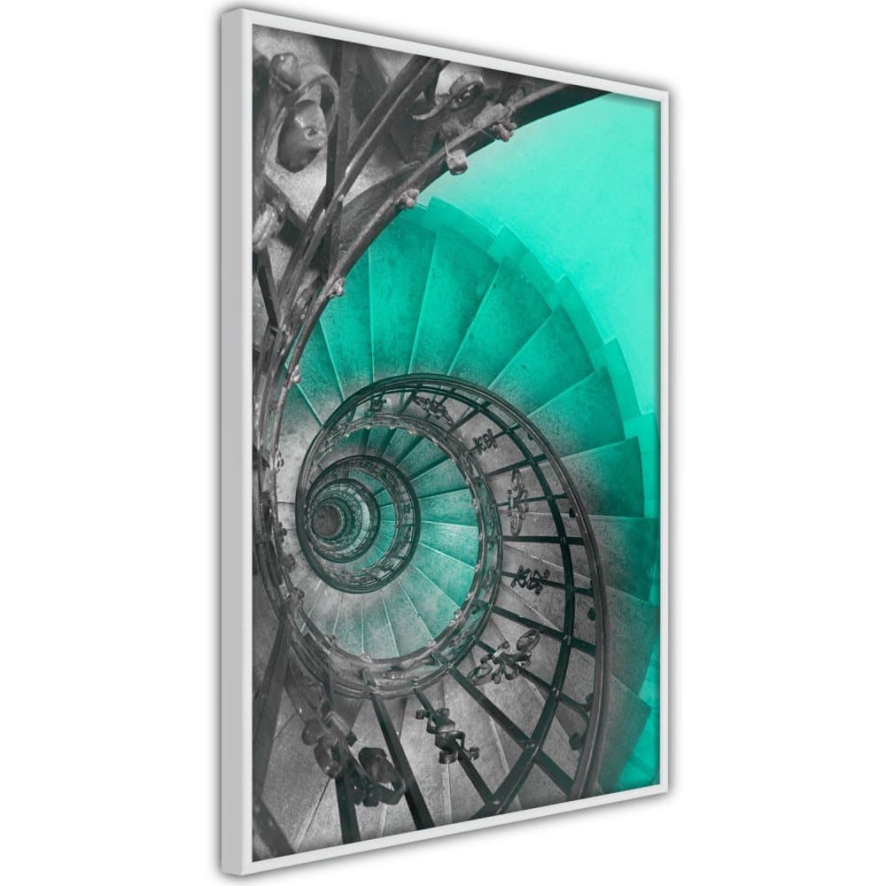 Poster Inramad - Twisted Stairs (Abstrakt & geometriskt)