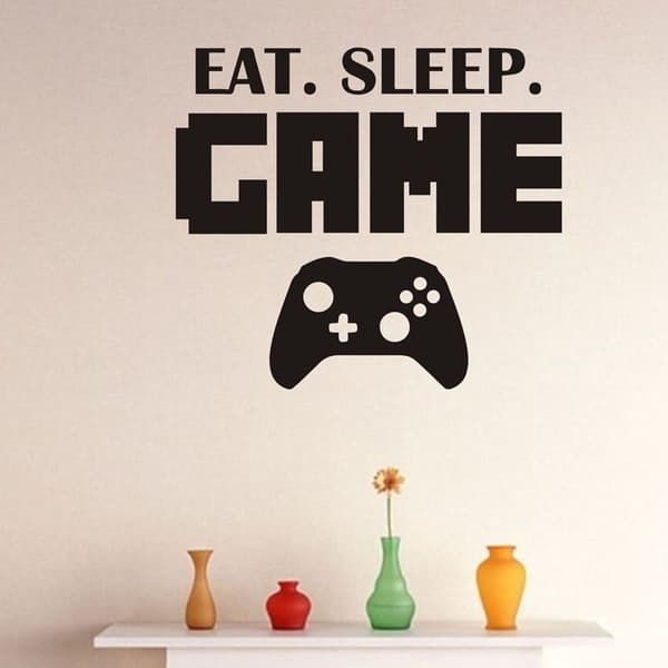 Veggklistremerke - Eat / Sleep / Game