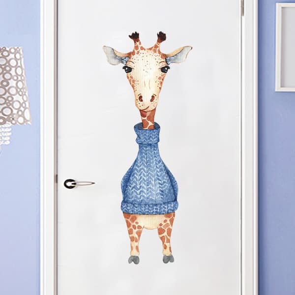Veggklistremerke - Turtleneck giraffe
