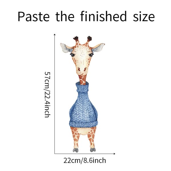 Veggklistremerke - Turtleneck giraffe