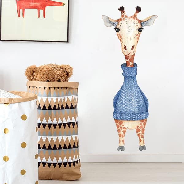 Veggklistremerke - Turtleneck giraffe
