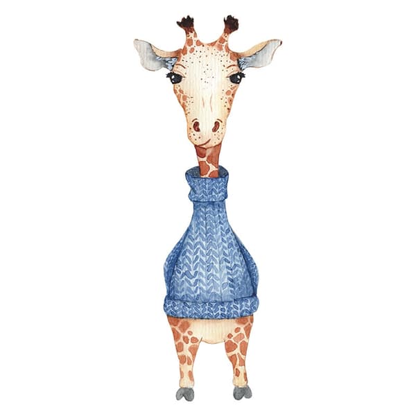 Veggklistremerke - Turtleneck giraffe