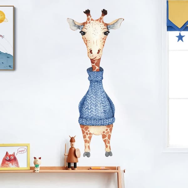 Veggklistremerke - Turtleneck giraffe