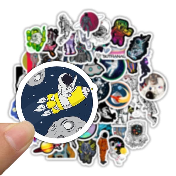 Klistremerker - Space -theme / 50 stk