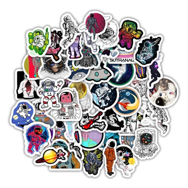 Klistremerker - Space -theme / 50 stk