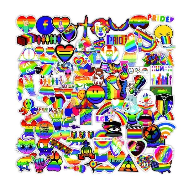 Klistermærker - LGBT / 100 stk